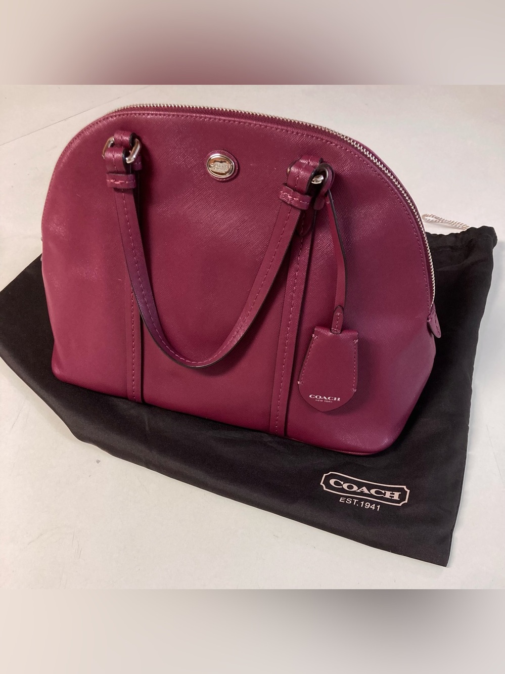 Coach Peyton Purple Leather Bag